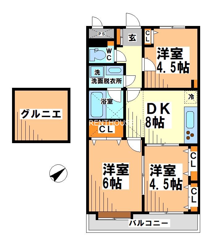 ライオンズマンション調布の森  間取り