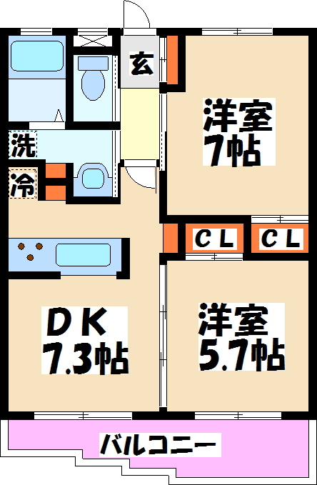 ラ・ファミーユ弐番館 間取り