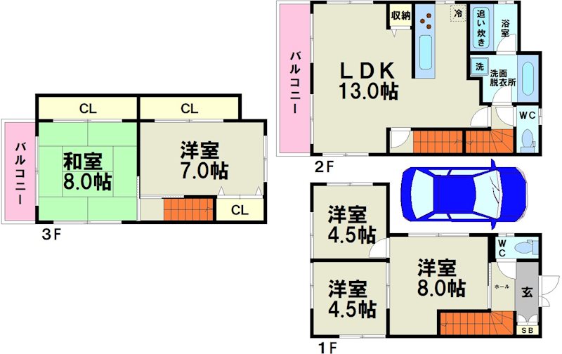 南台4丁目戸建 間取り