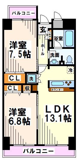 サン・クレスト  間取り