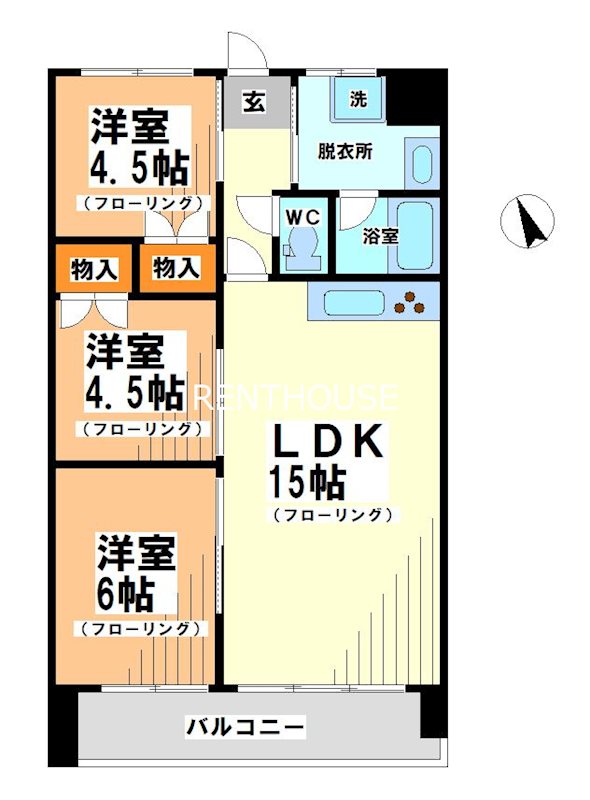 モナークコート  間取り図