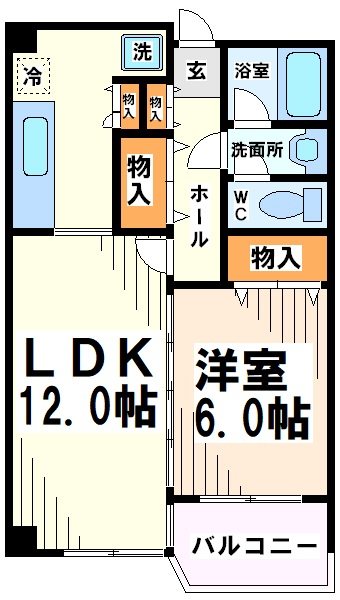 メゾンドラフィーネ宮下 203号室 間取り
