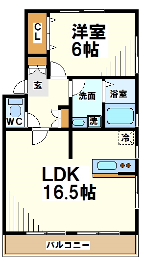 メイプル西野川  間取り図