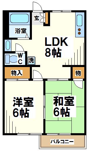 オークレジデンスⅡ  間取り