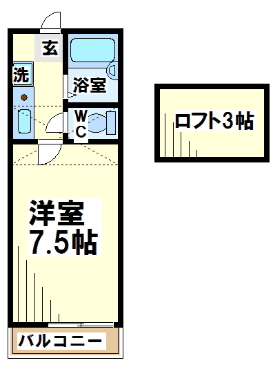 アゼル白糸台【東京外国語大学受験生事前予約可能物件】 間取り図