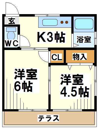 恵愛荘   間取り