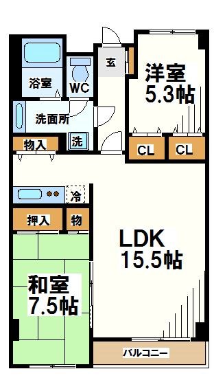 コンフォート双葉  間取り