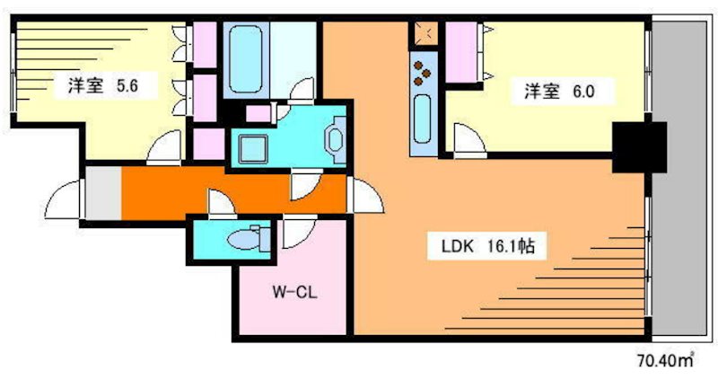 グランタワー府中　ラ・アヴェニュー  間取り図