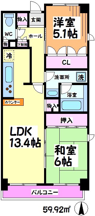 アミ浜田山 間取り