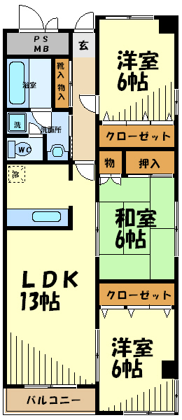 ガーデンカラー丸井 間取り