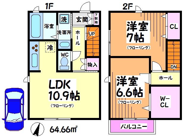 グランメール松原D 間取り図