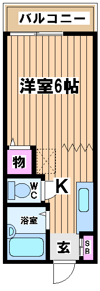 ハイツ森　【東京外国語大学受験生事前予約可能物件】  間取り