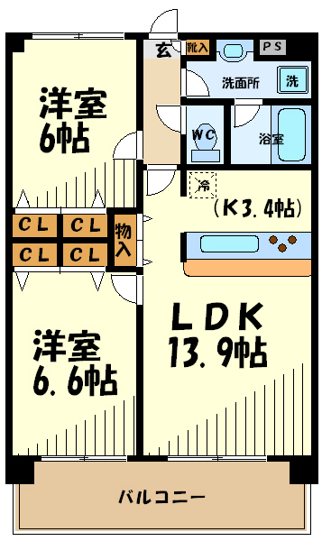 メルヴェーユ調布 間取り