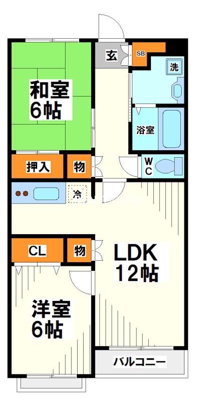 鹿島コーポラス   間取り図