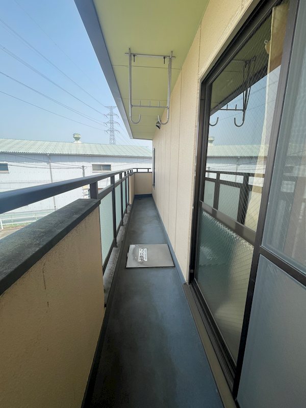 四谷マンションB　当社管理物件  ベランダ