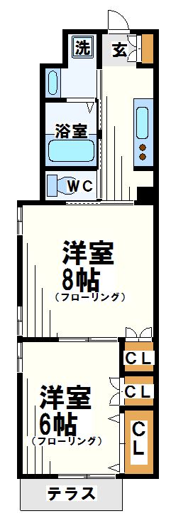 フロール調布ヶ丘  間取り