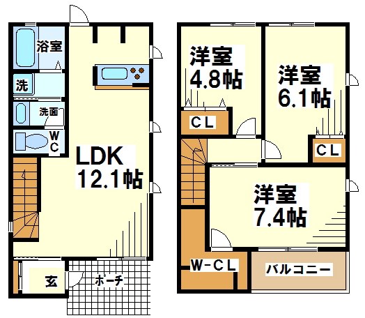 クレセントフラットⅢ  間取り