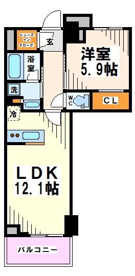 京王府中テラス 間取り図