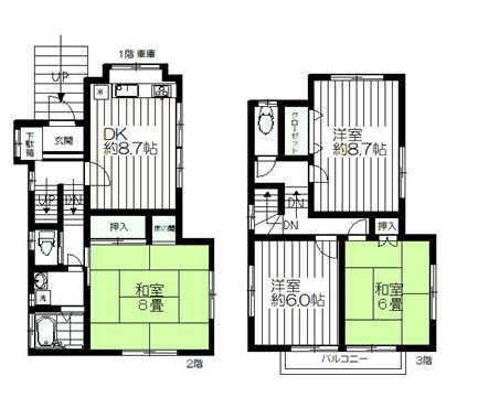 布田6丁目貸家  間取り