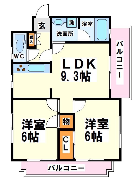つつじヶ丘エクセルハイツ2 間取り