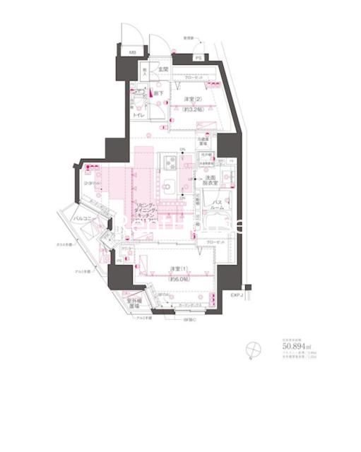 ZOOM渋谷笹塚second（ズーム渋谷笹塚セカンド） 間取り