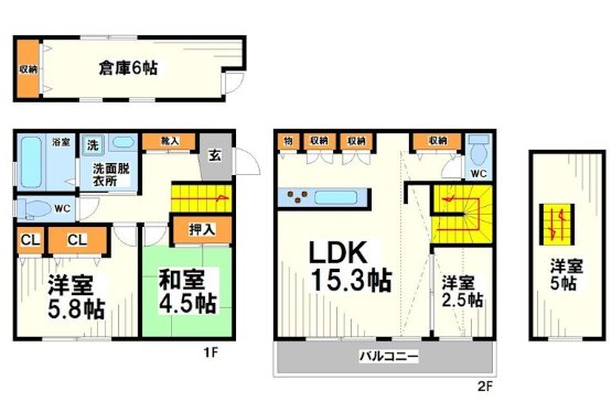 中和泉1丁目戸建   間取り