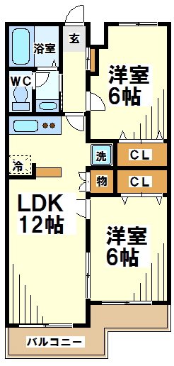 ボナールヒルズB 間取り図