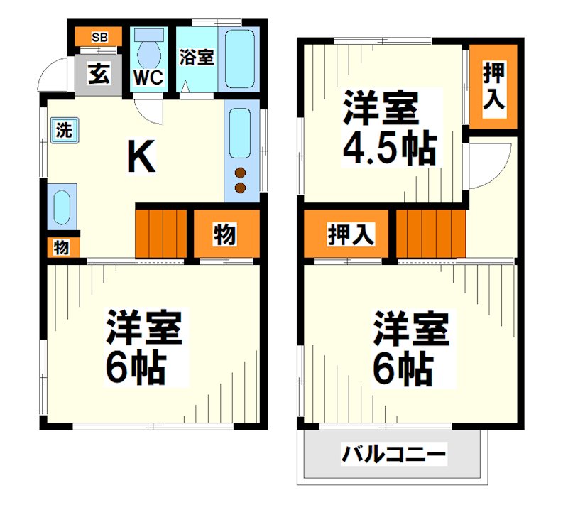 三芳町貸家 間取り