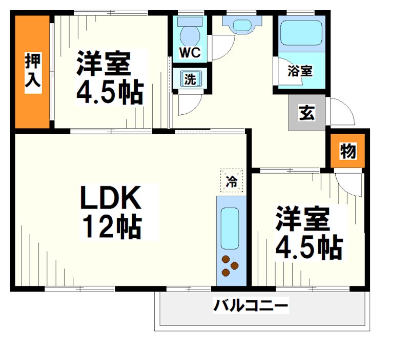車返団地１街区4号棟   間取り