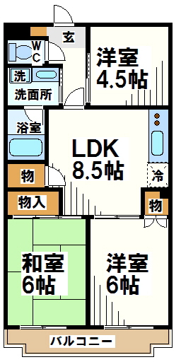 飛田給ハイツ    間取り