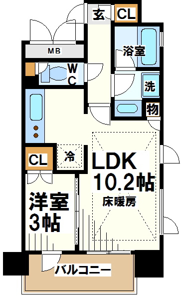 プレミスト調布駅前ブリリアントプレイス  間取り