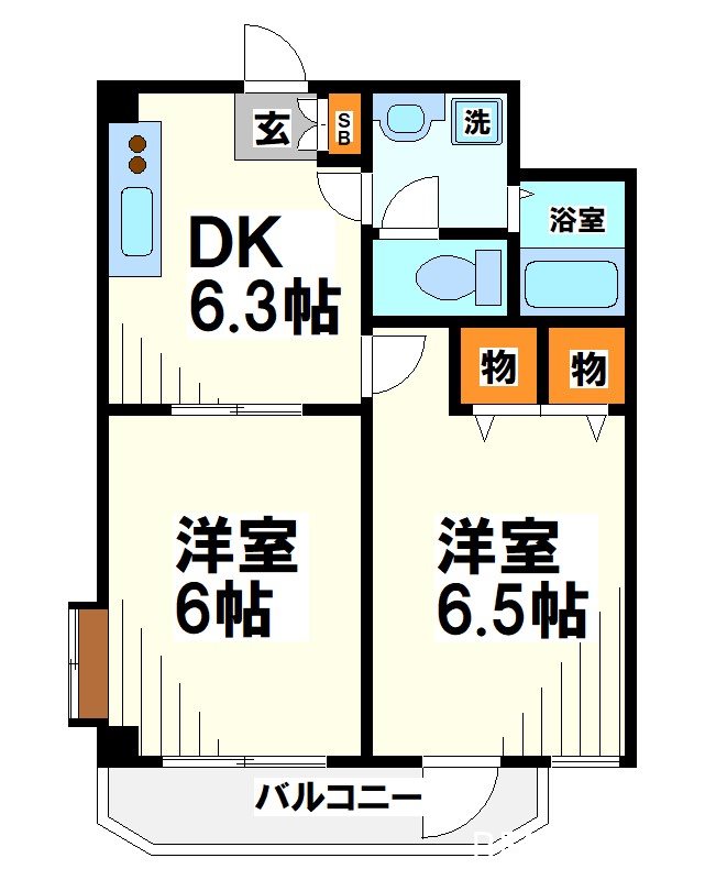 シャンブルPK   間取り図