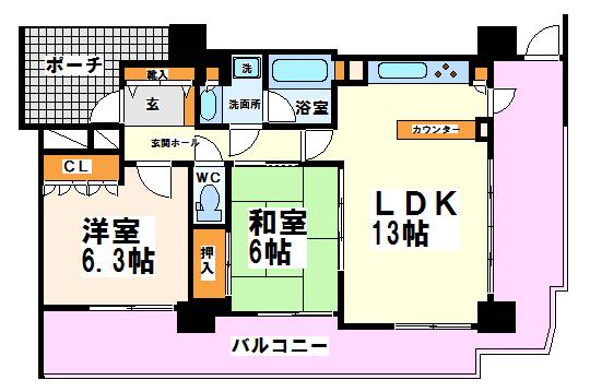 ライオンズステージ府中シティタワー 間取り