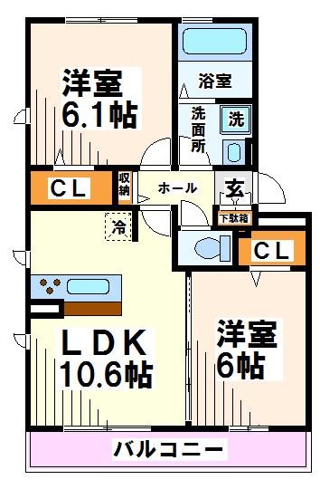 アドヴァンセルＢ．ＢⅠ  間取り