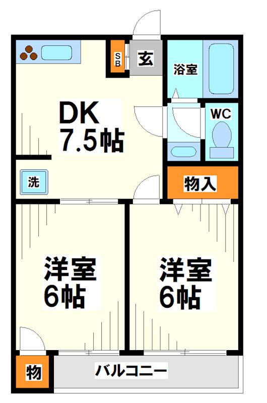 サンハイツ倉田    間取り