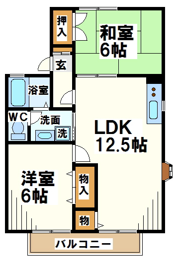 コーボック飛田給B 間取り