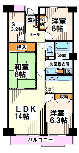 Ts　garden府中（旧ゼルコバ・コーポラス） 間取り
