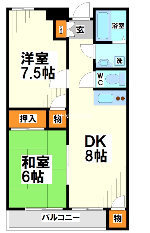 山和ハイツ1 間取り