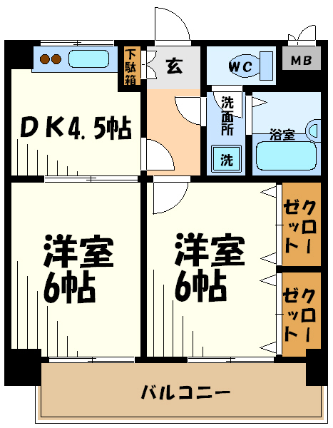 ベルダ調布  間取り