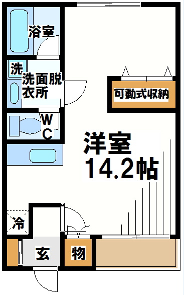 コーポさかえⅡ  間取り