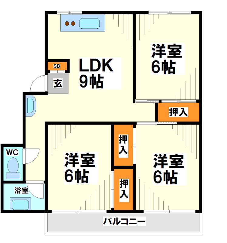 調布第2コーポラス  間取り