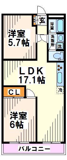 花岡マンション  間取り