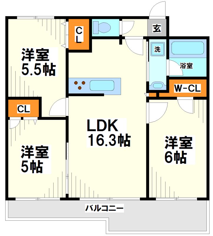 ベルジュール府中白糸台 間取り