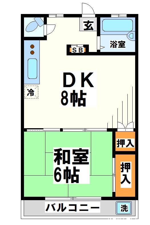 西調布ハイコーポ   間取り