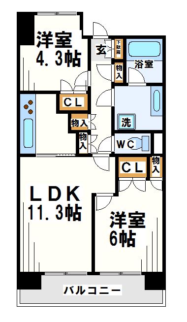 パークノヴァ調布  間取り