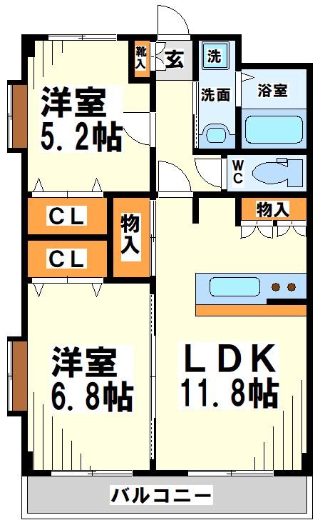 ピュアクレスト  間取り