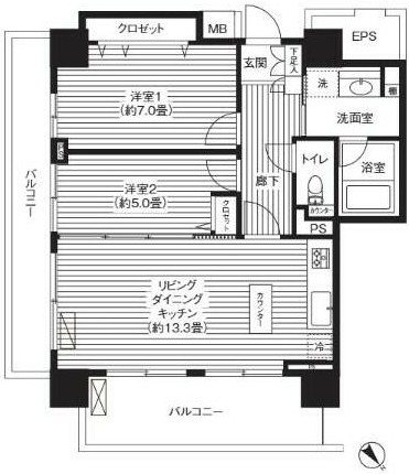 グランピラー高井戸 間取り図