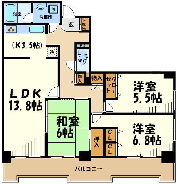 アルテサーノ調布  間取り