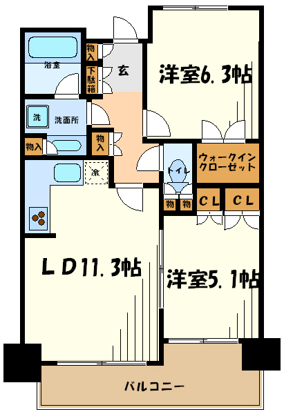 クラッサ調布  間取り