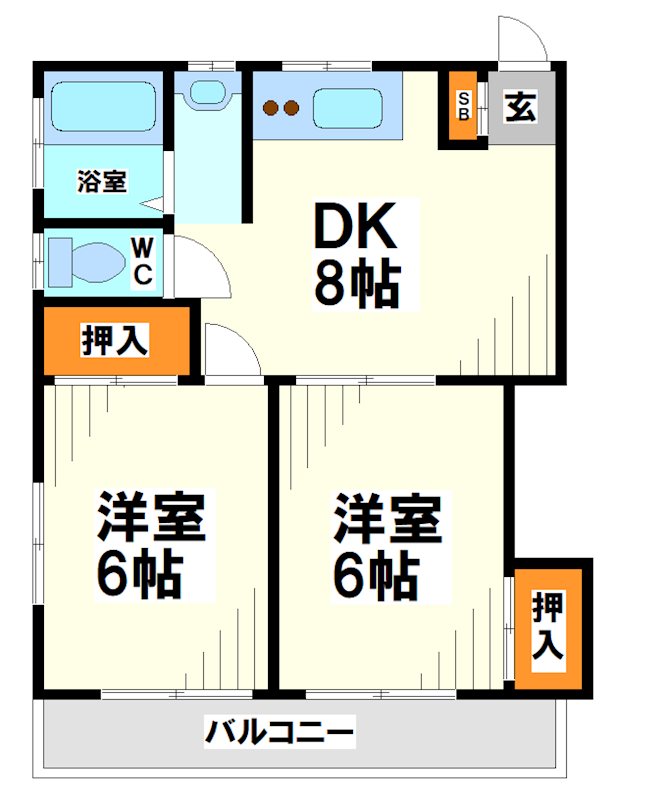 第2本田コーポ  間取り